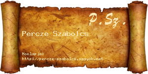 Percze Szabolcs névjegykártya