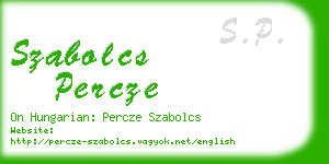 szabolcs percze business card